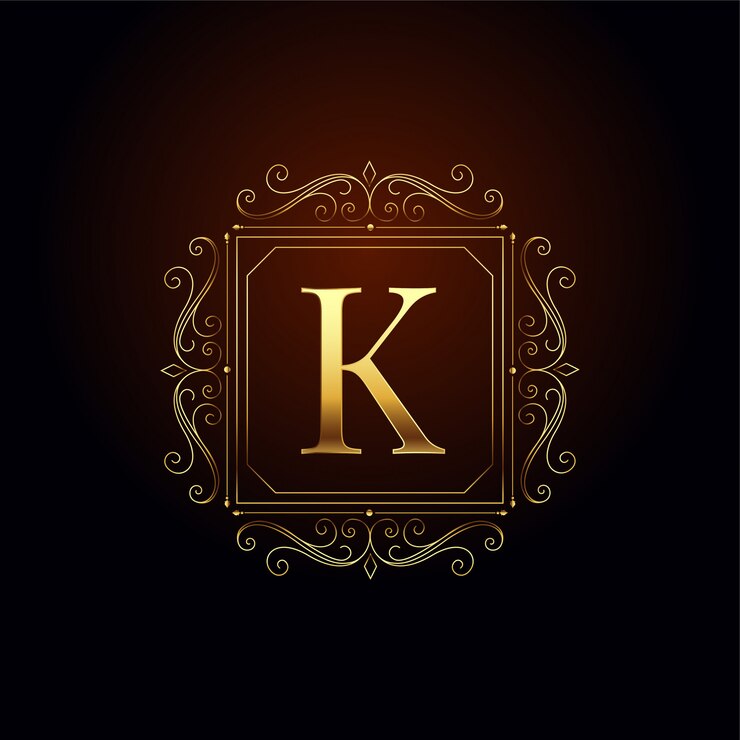 Vector Gratis templat desain konsep logo premium huruf k