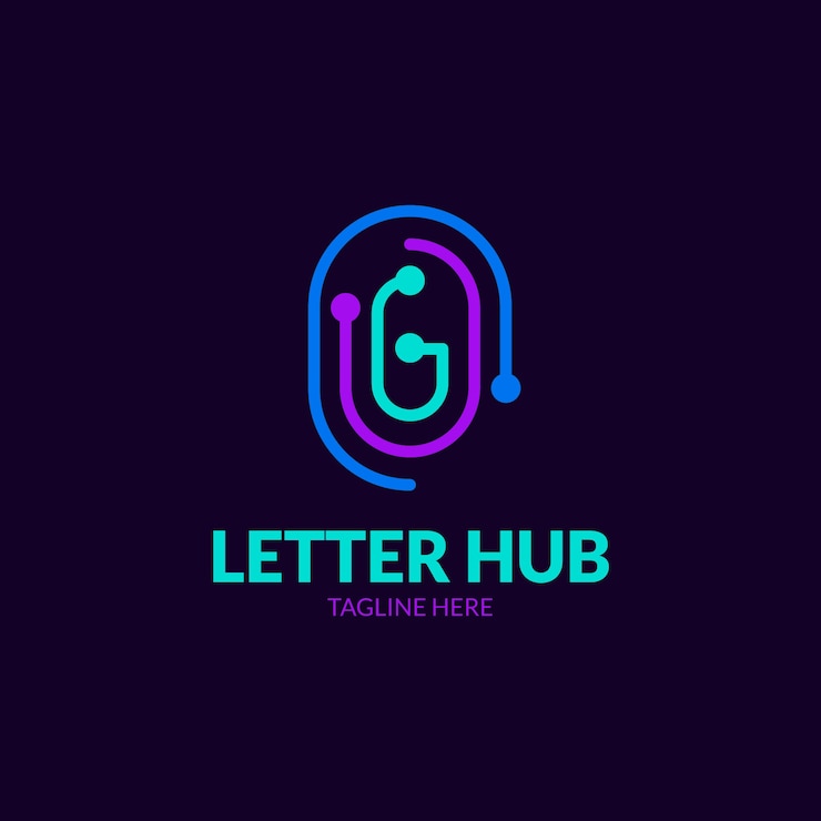 Vector Gratis templat desain logo hub