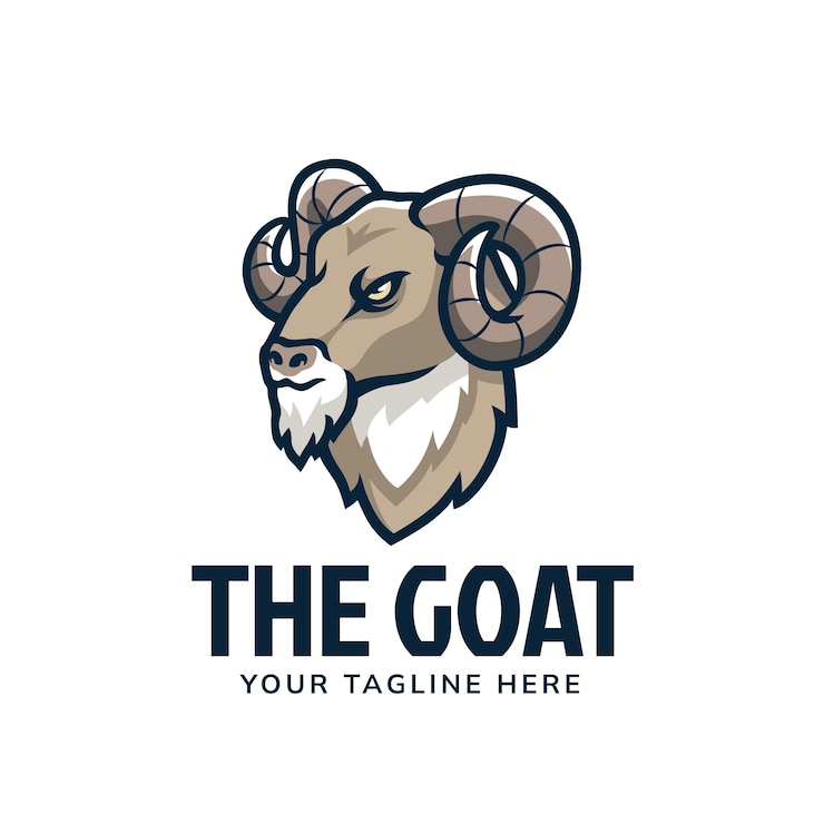 Vector Gratis templat desain logo kambing