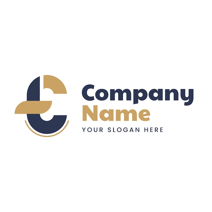 Vector Gratis templat desain logo tc desain datar