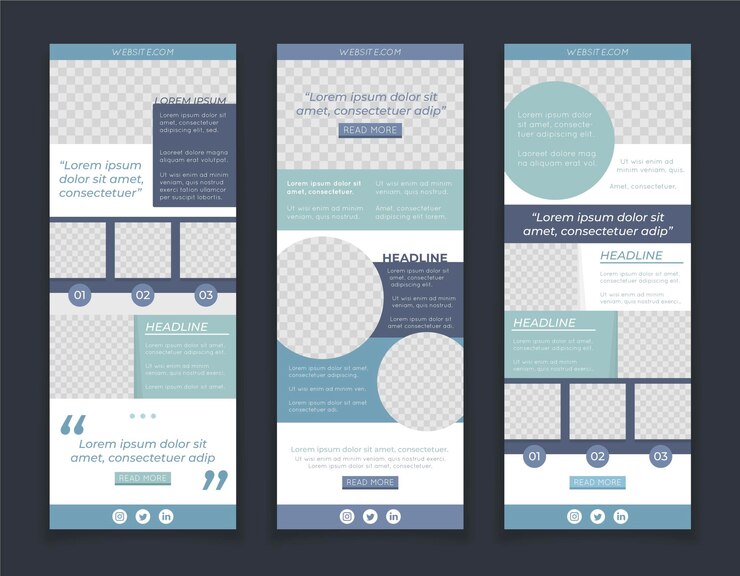 Vector Gratis templat email blogger