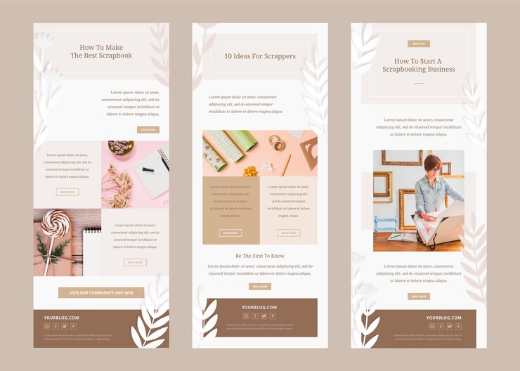 Vector Gratis templat email blogger