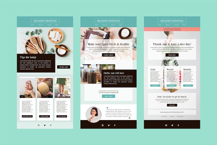 Vector Gratis templat email blogger
