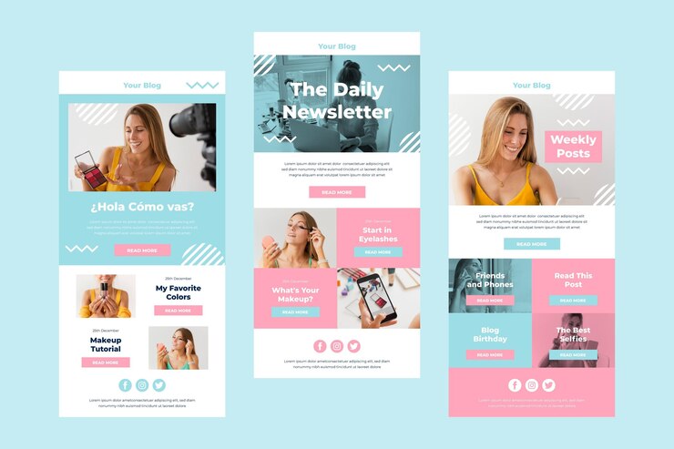 Vector Gratis templat email blogger