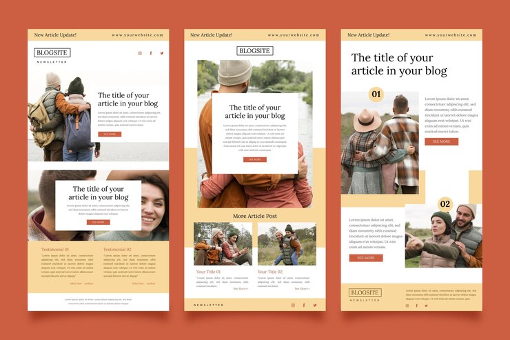 Vector Gratis templat email blogger