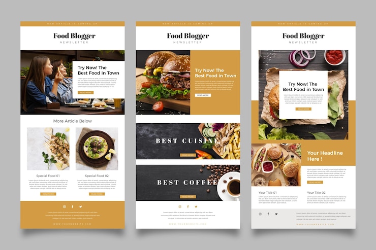Vector Gratis templat email blogger