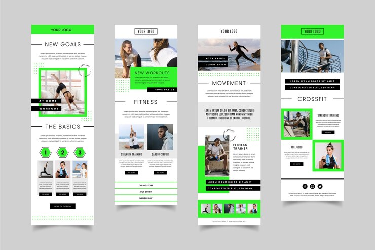 Vector Gratis templat email kebugaran
