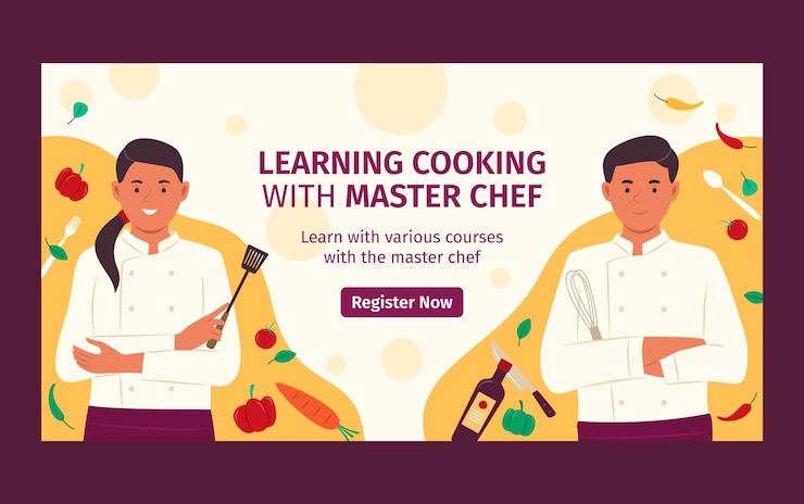Vector Gratis templat facebook karier chef desain datar