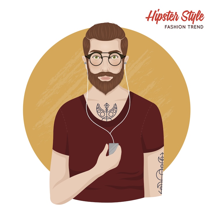 Vector Gratis templat gaya hipster