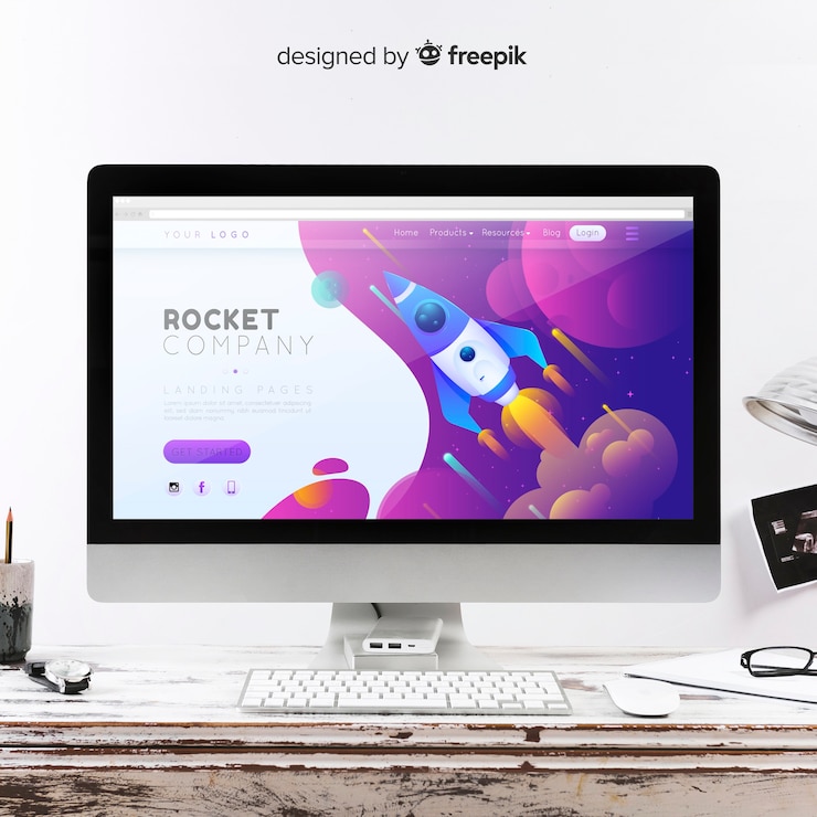 Vector Gratis templat halaman arahan bisnis