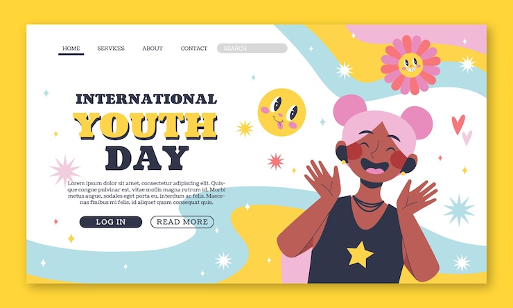 Vector Gratis templat halaman arahan kembali ke sekolah datar