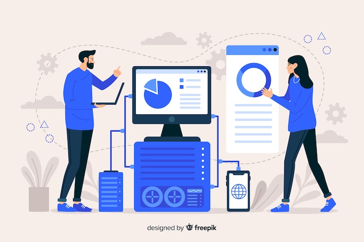Vector Gratis templat halaman arahan konsep teknologi
