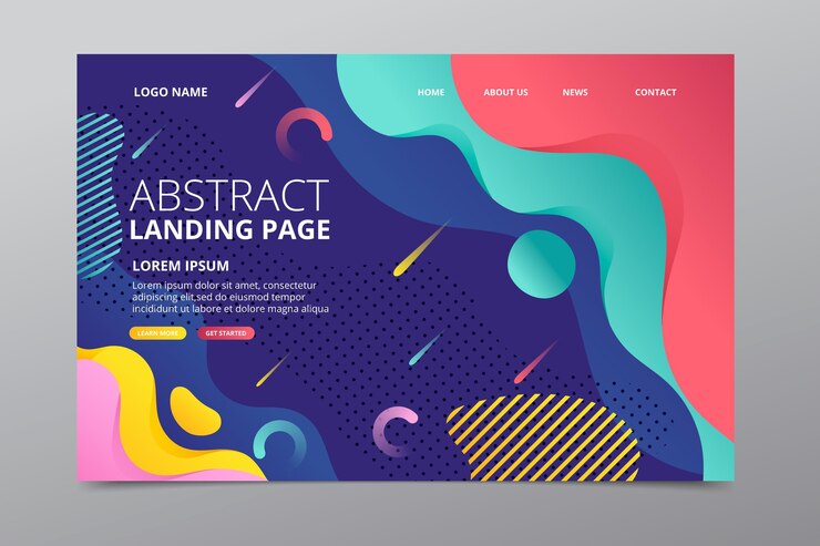 Vector Gratis templat halaman arahan