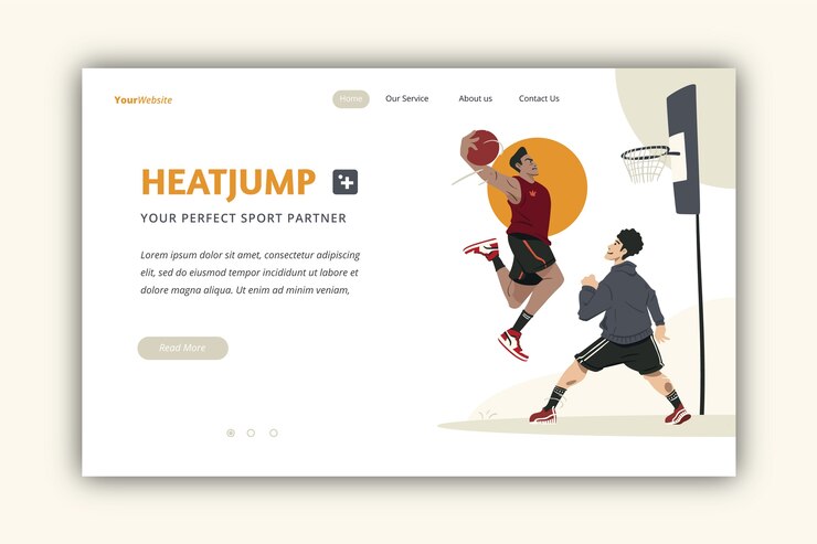 Vector Gratis templat halaman landas olahraga luar ruangan
