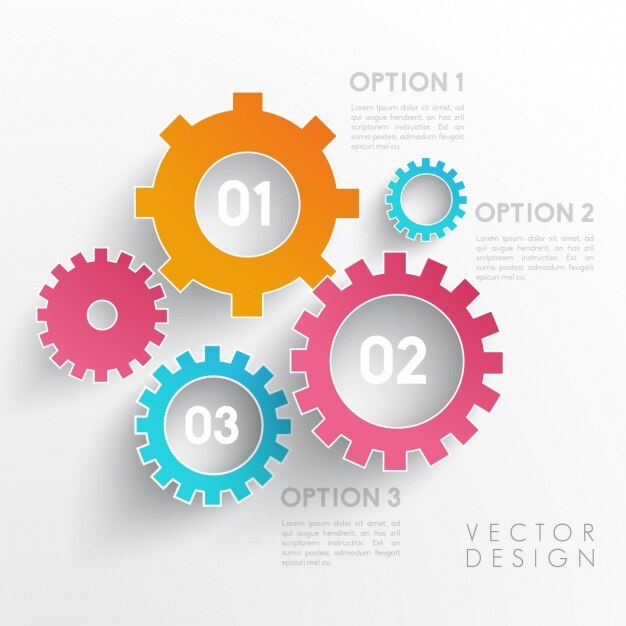 Vector Gratis templat infografis berwarna