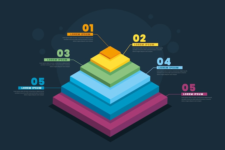 Vector Gratis templat infografis lapisan blok