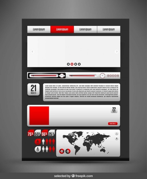 Vector Gratis templat infografis modern