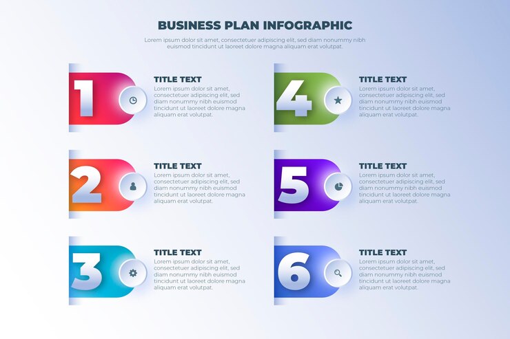 Vector Gratis templat infografis rencana bisnis