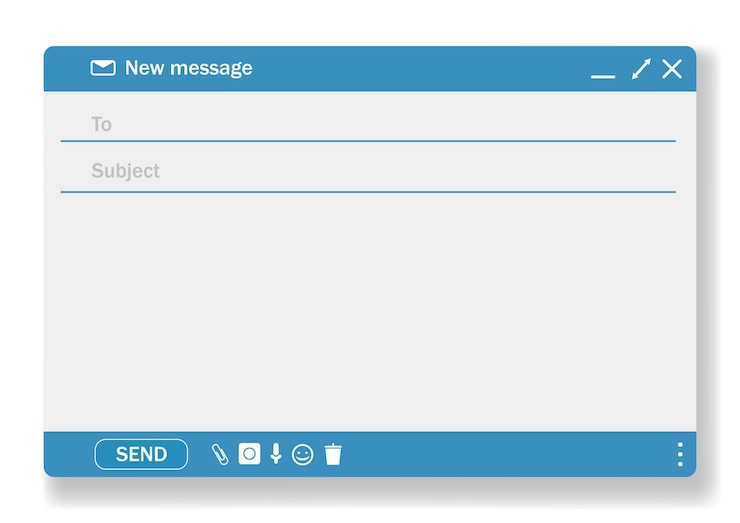 Vector Gratis templat kosong email bingkai surat internet