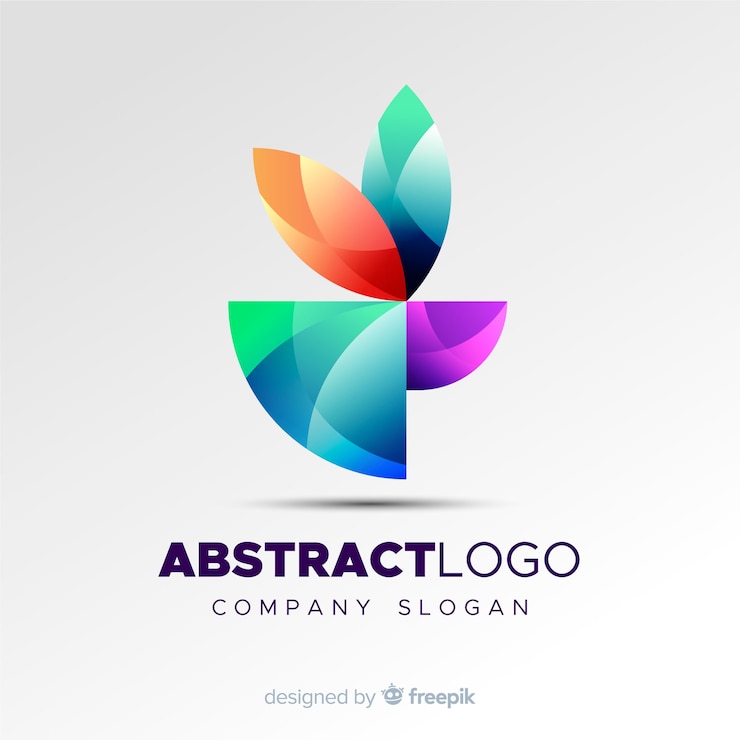 Vector Gratis templat logo abstrak penuh warna