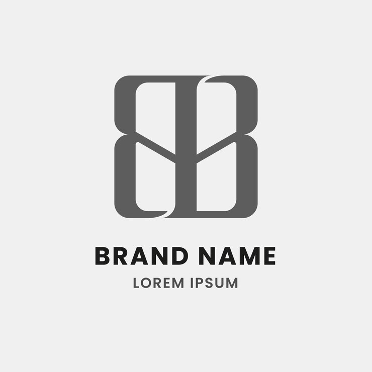 Vector Gratis templat logo bb desain datar