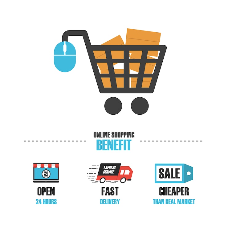 Vector Gratis templat logo belanja online