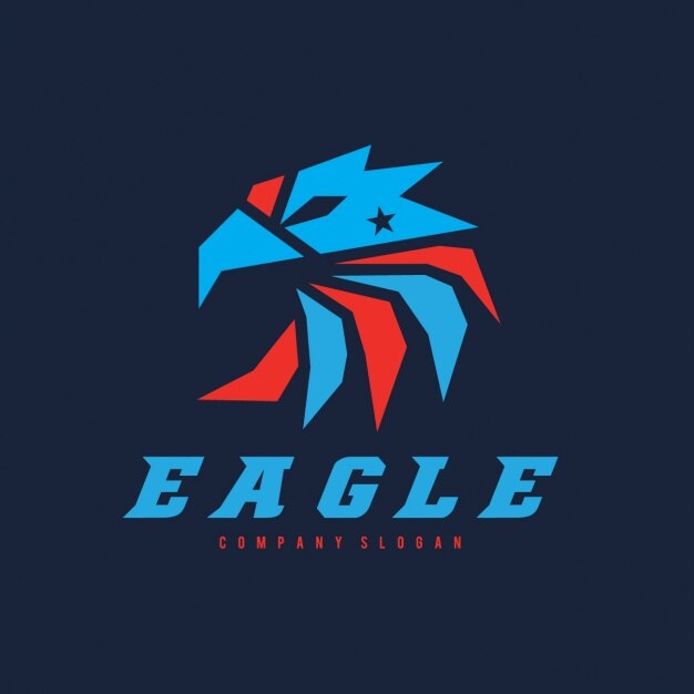 Vector Gratis templat logo bentuk elang