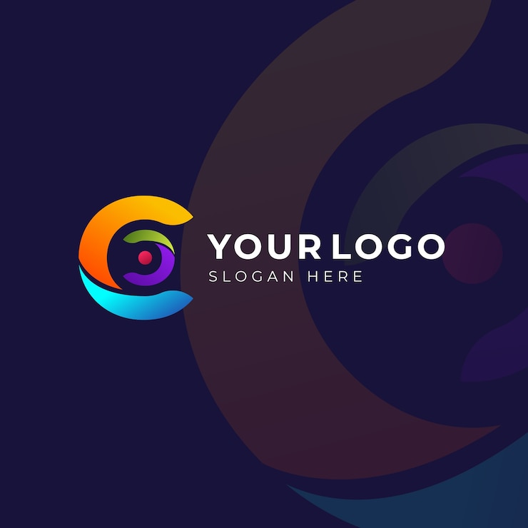 Vector Gratis templat logo cc gradien