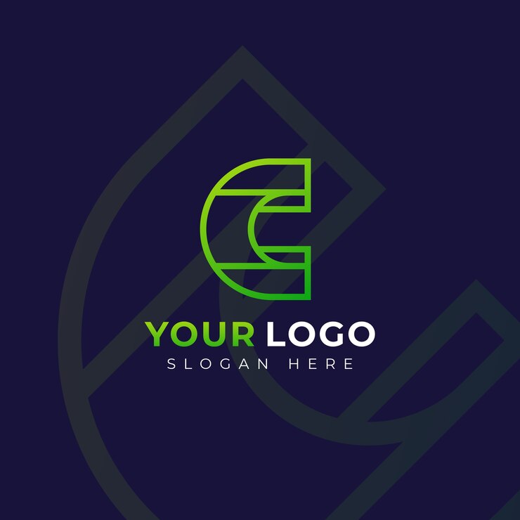 Vector Gratis templat logo cc gradien