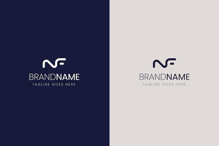 Vector Gratis templat logo fn profesional kreatif