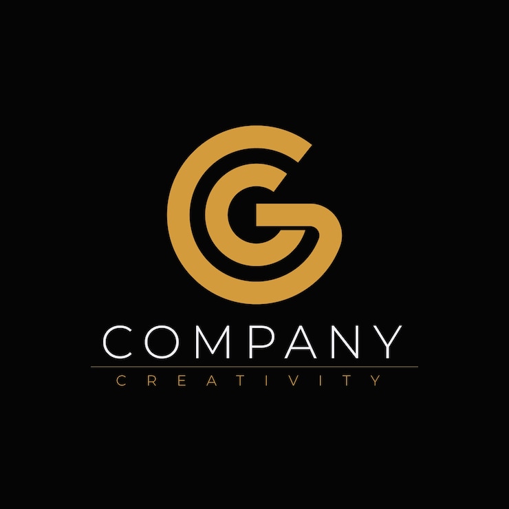 Vector Gratis templat logo gg desain datar