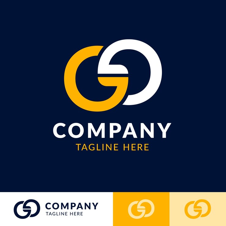 Vector Gratis templat logo gg desain datar