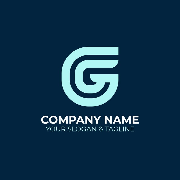Vector Gratis templat logo gg desain datar