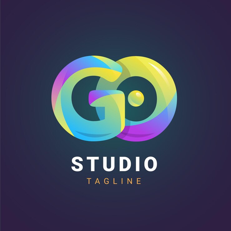 Vector Gratis templat logo go berwarna gradien