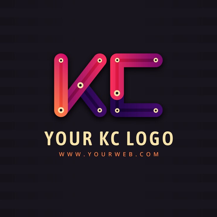 Vector Gratis templat logo gradien ck atau kc