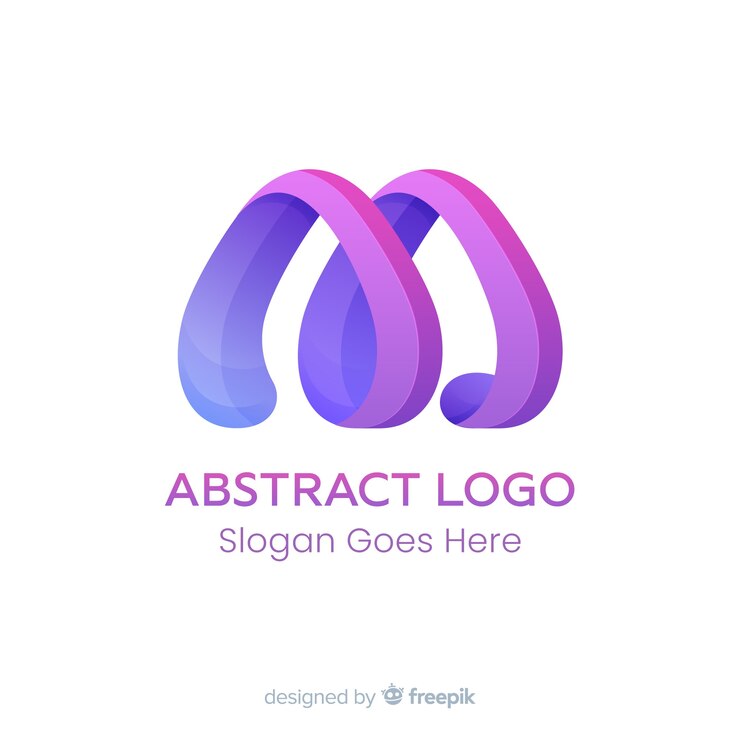 Vector Gratis templat logo gradien dengan bentuk abstrak