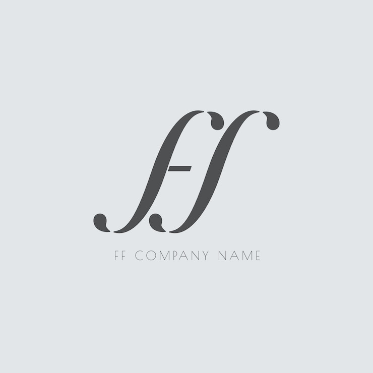 Vector Gratis templat logo gradien sf atau fs