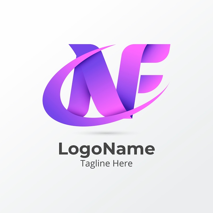Vector Gratis templat logo gradien tn atau nt
