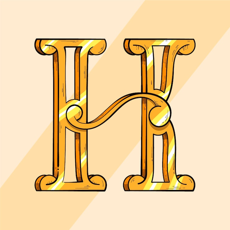 Vector Gratis templat logo h digambar tangan