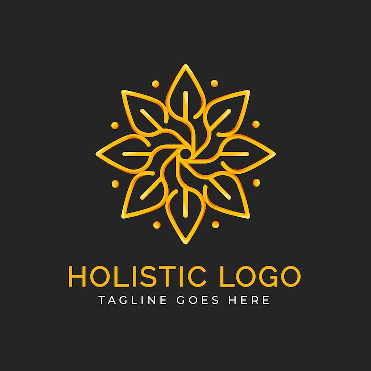 Vector Gratis templat logo holistik mendetail