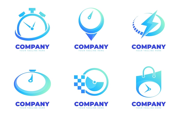 Vector Gratis templat logo jam tangan kreatif