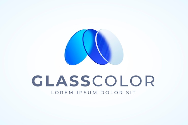 Vector Gratis templat logo kaca gradien