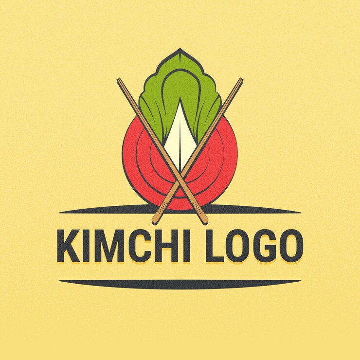 Vector Gratis templat logo kimchi digambar tangan