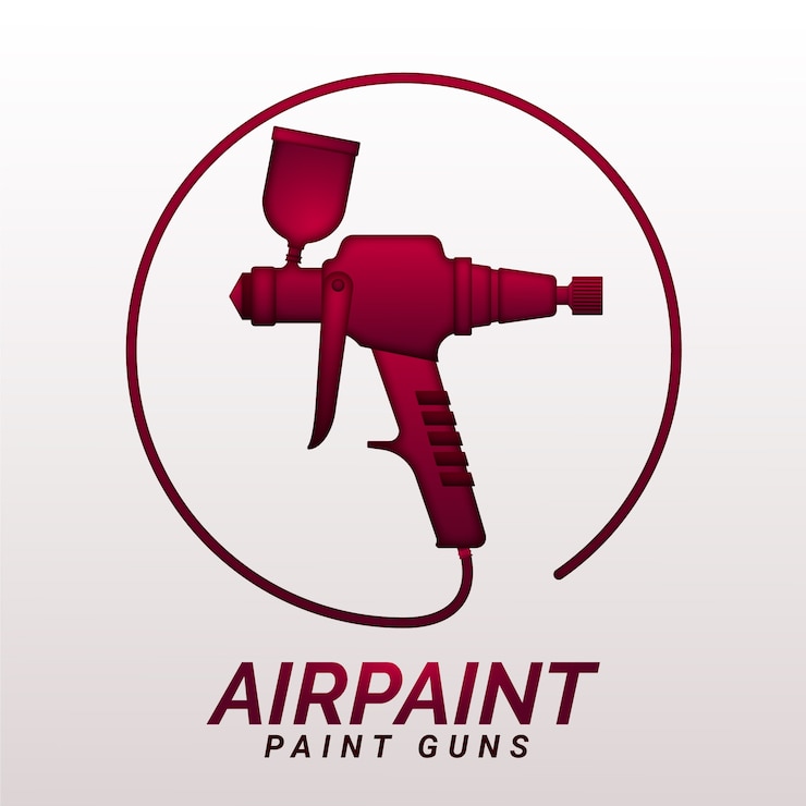 Vector Gratis templat logo pistol cat gradien