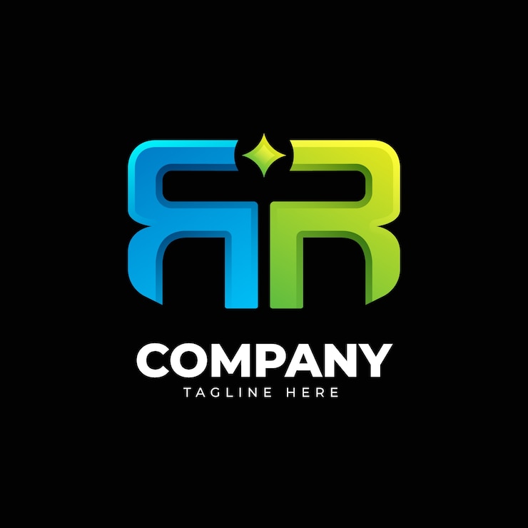 Vector Gratis templat logo rr gradien