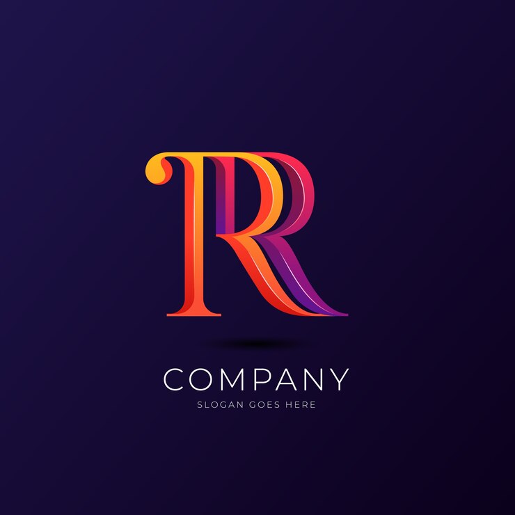 Vector Gratis templat logo rr gradien