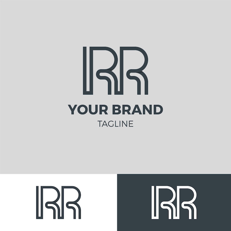 Vector Gratis templat logo rr profesional