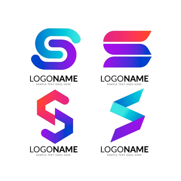 Vector Gratis templat logo s gradien