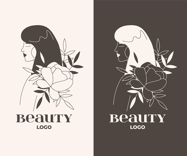 Vector Gratis templat logo wanita yang digambar tangan