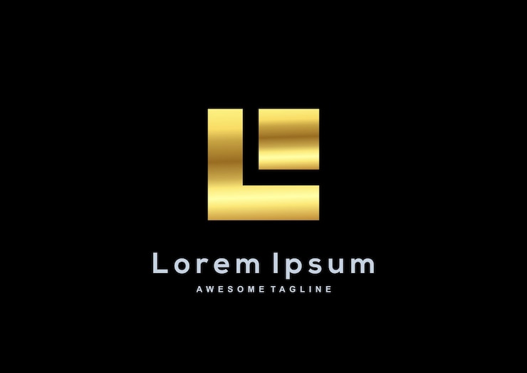 Vector Gratis templat logo warna emas perusahaan mewah